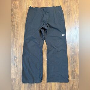 REI Co-op E1 Elements Men’s Rain Pants, Black Size XL 32L